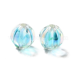 Perles acryliques irisées arc-en-ciel à placage uv bicolore&nbsp;TACR-D010-05A