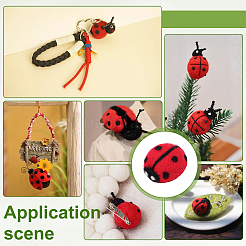 6 pieza de accesorio para disfraz de mariquita en fieltro de lana 3D&nbsp;AJEW-PH0008-83