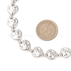 Colliers en perles de plastique en forme de cœur ccb&nbsp;NJEW-JN05841-01