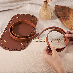 1 pièce de coussin de modelage de fond d'ongle en cuir PU ovale pour tricot et crochet&nbsp;DIY-TA0014-91B