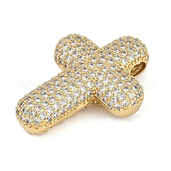 Messing Micro Pave klare Zirkonia Perlen&nbsp;KK-S392-01G