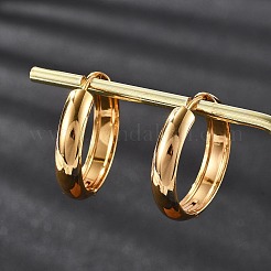 Pendientes de aro de acero inoxidable 201&nbsp;EJEW-P304-15A-G