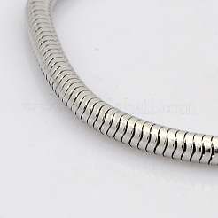 Anlaufgeschützte 304 Edelstahl-Armbänder mit runden Schlangenketten im europäischen Stil&nbsp;BJEW-N233-03