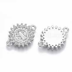 Connettori in ottone micro pavimentato in zirconia cubica&nbsp;X-ZIRC-T005-035B-P