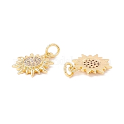 Pendenti in zirconi cubici trasparenti in micro pavè di ottone&nbsp;X-ZIRC-P098-08G