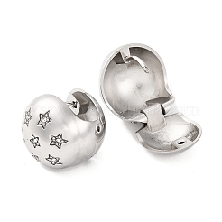 Orecchini a cerchio in acciaio inossidabile 304 con zirconi cubici trasparenti per donna&nbsp;EJEW-Z076-01P-05