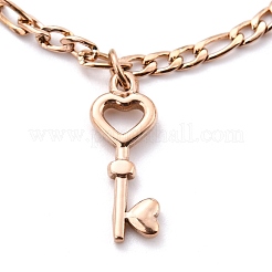 Braccialetti con ciondoli in acciaio inossidabile 304&nbsp;STAS-B021-17RG