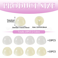 20 Stück 2 Farben UV-reaktive Harzperlen&nbsp;RESI-TA0005-68