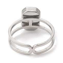 Anillos de puño abiertos de acero inoxidable 304 esmaltados para mujer&nbsp;RJEW-F166-55P-02