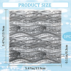 Timbri in silicone trasparente ondulato&nbsp;DIY-WH0504-67