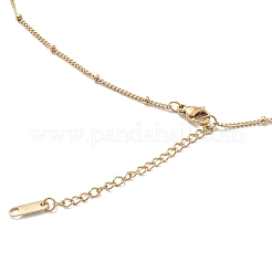 Collane con ciondolo a forma di luna con zirconi chiari&nbsp;NJEW-I123-01