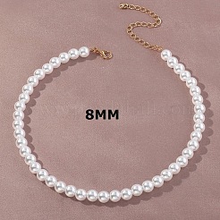 Collane di perle rotonde in imitazione di plastica per le donne&nbsp;WGF0340-12