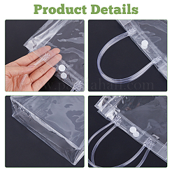 Transparente PVC-Geschenktüten mit Griff&nbsp;CON-WH0088-69