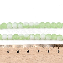Perles de verre givrées craquelées&nbsp;X1-GLAA-U001-8mm-M09