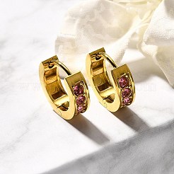 Boucles d'oreilles créoles en acier inoxydable 304 pour femmes&nbsp;EJEW-M068-10G