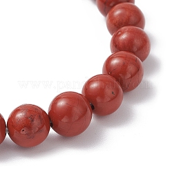 Bracelets de perles de jaspe rouge naturel&nbsp;BJEW-JB12200-02