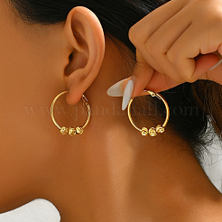 Pendientes de aro con bola de acero inoxidable 201&nbsp;XK8123