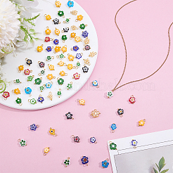 80 Stück handgefertigte Millefiori-Glasanhänger&nbsp;FIND-HY0005-27