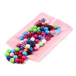 Sachets refermables en plastique couleur macaron avec motif yin-yang&nbsp;OPP-N001-01C-01