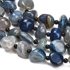 Chapelets de perles veines de dragon en agate naturelle&nbsp;GG-L001-I01-01F