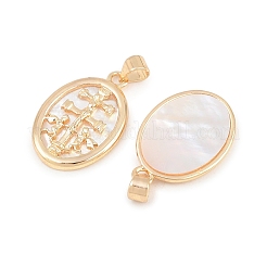 Pendenti in zirconi cubici trasparenti in micro pavè di ottone&nbsp;KK-C170-06G