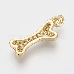 Ottone micro spianare pendenti zirconi&nbsp;ZIRC-Q018-017G