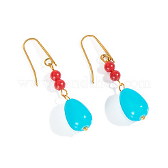 Boucles d'oreilles pendantes en forme de larme en acier inoxydable&nbsp;YL7427