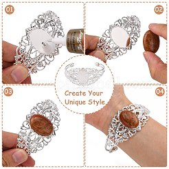 Accessoire de bricolage de bracelet en laiton&nbsp;MAK-S001-SZ001S