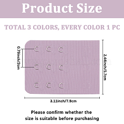 3 Stück 3 Farben Polyester 3 Reihen x 3 Haken Unterwäsche BH Extender&nbsp;FIND-CY0001-05B