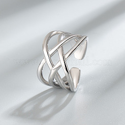 925 anello polsino regolabile con croce in argento sterling&nbsp;FS-WGFC58C-01