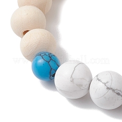 2 bracelet extensible pour couple avec perles en bois&nbsp;BJEW-JB11289