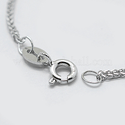 Collane a catena in argento sterling placcato rodio anti-ossidazione 925&nbsp;STER-F039-50cm-16P
