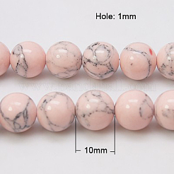 Filo di perline turchesi sintetici&nbsp;TURQ-H038-10mm-XXS05