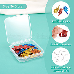 Kit fai da te per creare orecchini pendenti con fulmine in finta pelle&nbsp;DIY-TA0010-70B
