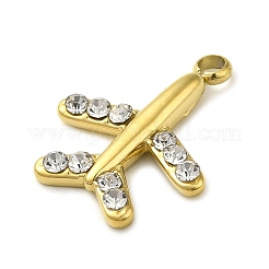 Anhänger aus chirurgischem Edelstahl 316 mit Strass&nbsp;STAS-H189-01B-G