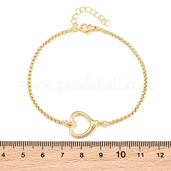 Braccialetti di collegamento del cuore in ottone per le donne&nbsp;KK-CBA68DA-02