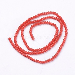 Abalorios de vidrio jade de imitación hebras&nbsp;GLAA-R135-2mm-M1