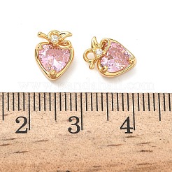 Pendentifs avec zircon cubiques à micro-pavés en laiton&nbsp;KK-A281-20G-01