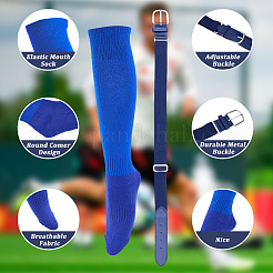 1 Paar einfarbige Fußballsocken aus Polycotton&nbsp;AJEW-CL0001-33C