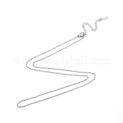 Collar de cadena de cable de acero inoxidable 304 que no se deslustra para hombres y mujeres&nbsp;NJEW-N050-A04-S15