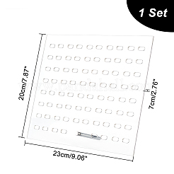 Supporti per espositori per orecchini a clip in acrilico trasparente staccabili rettangolari&nbsp;EDIS-WH0029-45A