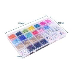 5 Farben flache runde Acrylbuchstabenperlen&nbsp;DIY-YW0002-54