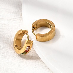 Pendientes de aro de acero inoxidable 304&nbsp;EJEW-L302-02G-01