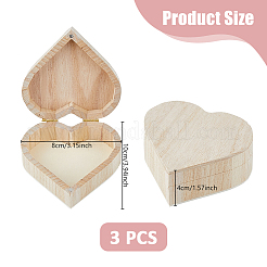 3 x Aufbewahrungsbox aus Holz für Ringe zum Thema Valentinstag.&nbsp;CON-DC0001-16