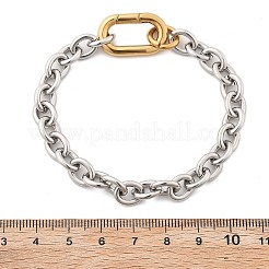 Bracciali a catena in acciaio inossidabile 304 per donna e uomo&nbsp;BJEW-C089-09GP