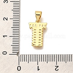 Porte micro ouvrent pendentifs zircone cubique en laiton de placage&nbsp;KK-L226-100G-T