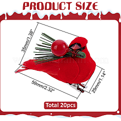 Filz & Feder & Schaum Simulation Vogel Weihnachtsbaum Dekorationen&nbsp;DJEW-WH0028-031P