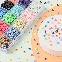 Set di perline in argilla polimerica fatte a mano da 97.5 g 15 colori&nbsp;CLAY-YW0001-51