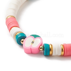 4 Uds. Juego de pulseras elásticas heishi de arcilla polimérica hecha a mano con 4 estilos&nbsp;BJEW-TA00237