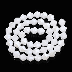 Abalorios de vidrio imitación de jade electroplate hebras&nbsp;LS-EGLA-A039-J6mm-A06